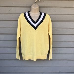 Chaps Womens cable knit tennis sweater V-neck